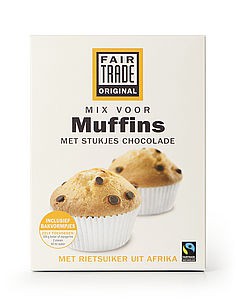 Bakmix voor muffins met stuktje chocolade 